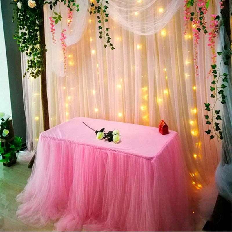 10m X 48cm Wedding Decoration Organza Crystal Sheer wedding decor Luxurious Weddings
