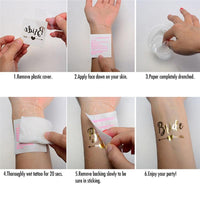 10pcs/set Hen Party Temporary Tattoos Bachelorette Party Luxurious Weddings