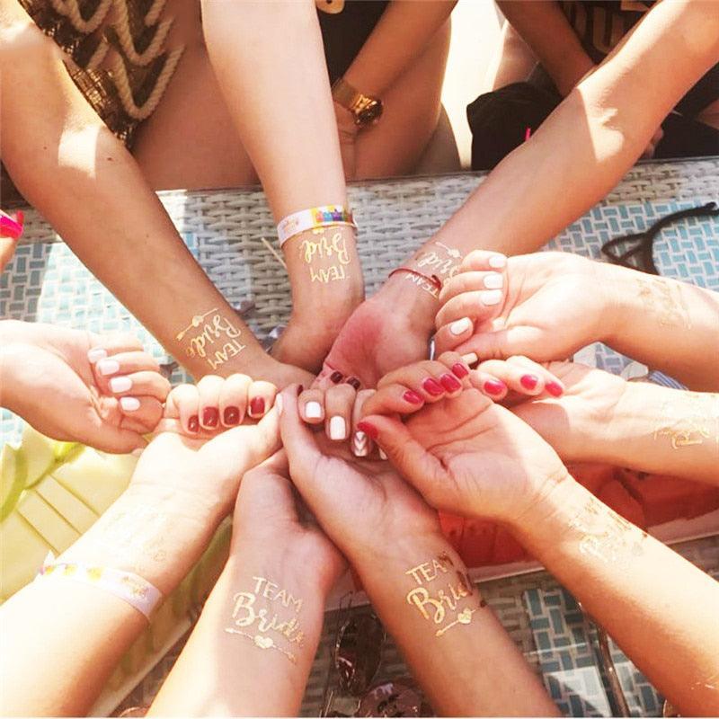 10pcs/set Hen Party Temporary Tattoos Bachelorette Party Luxurious Weddings