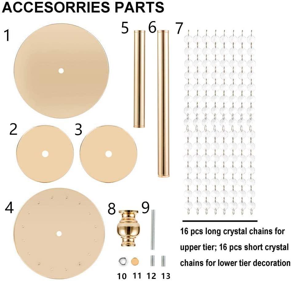 12pcs Acrylic Crystal Lead Table Flower Stand Centerpiece Centerpieces Luxurious Weddings