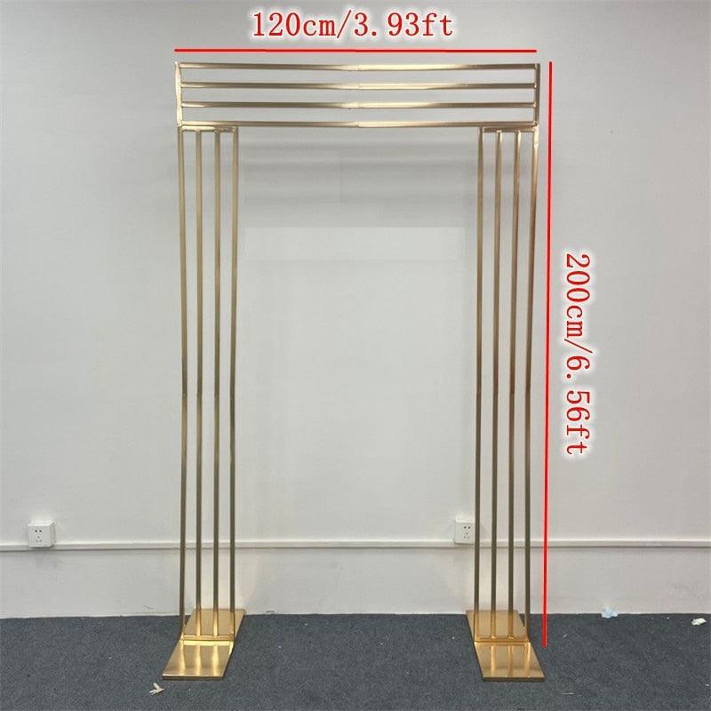 2.2M high Shiny Gold Plated Square Screen Backdrop Backdrops Luxurious Weddings