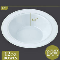 25pcs Disposable Plastic Bowls Disposable Tableware Luxurious Weddings