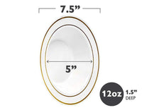 25pcs Disposable Plastic Bowls Disposable Tableware Luxurious Weddings