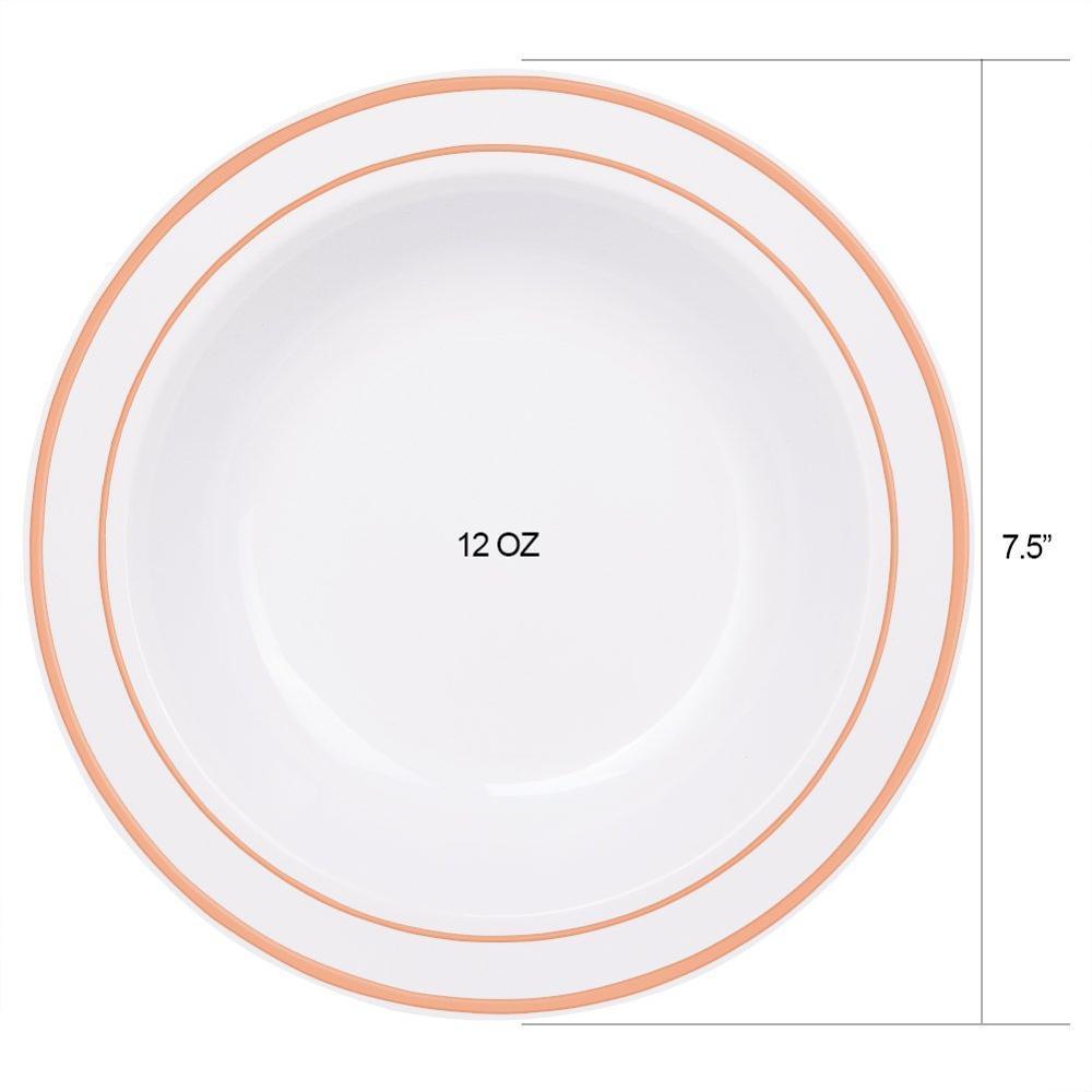 25pcs Disposable Plastic Bowls Disposable Tableware Luxurious Weddings