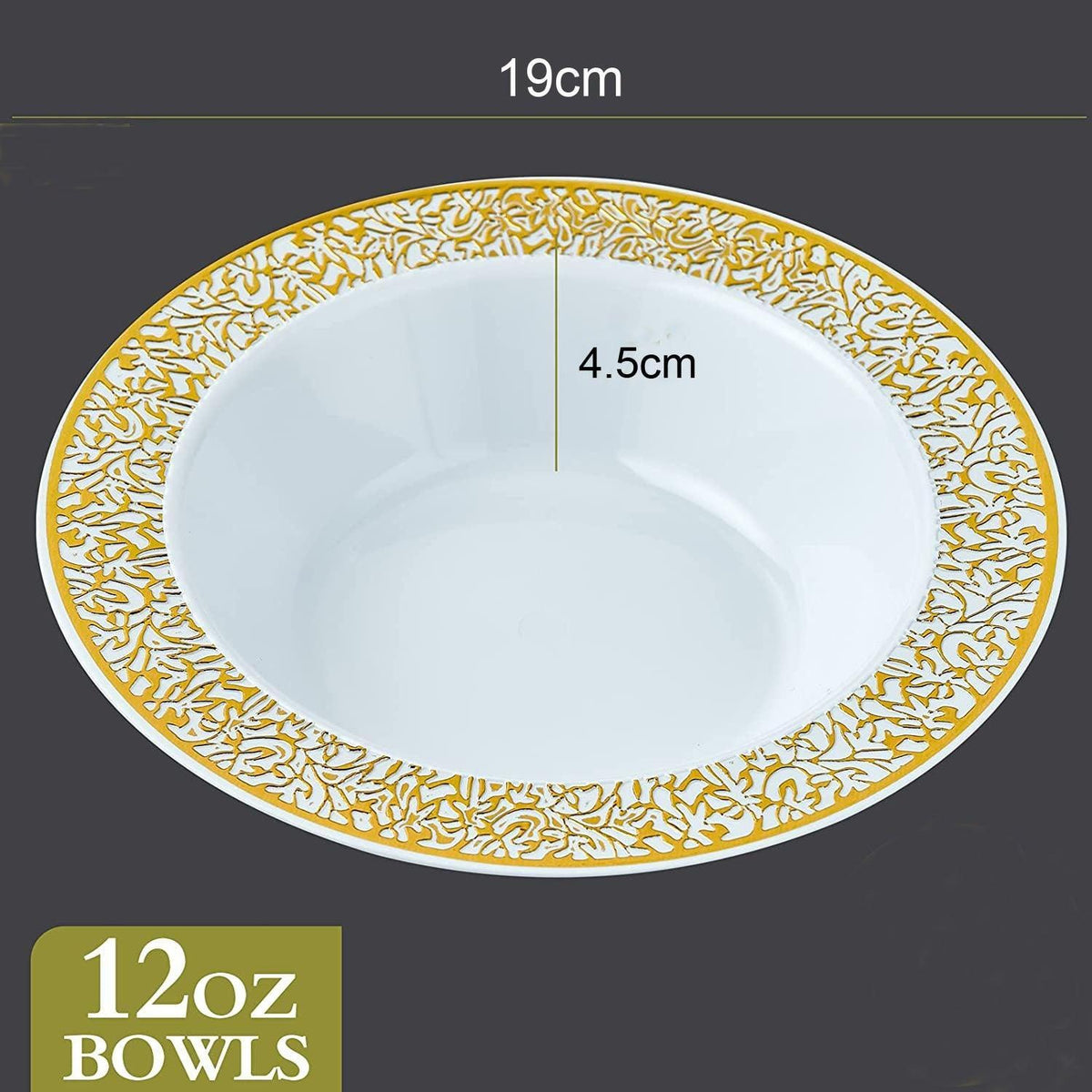 25pcs Disposable Plastic Bowls Disposable Tableware Luxurious Weddings