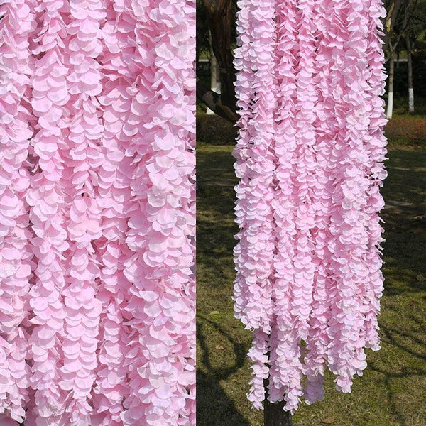 2pcs Wisteria Garland Artificial Silk Flower Vine - Luxurious Weddings
