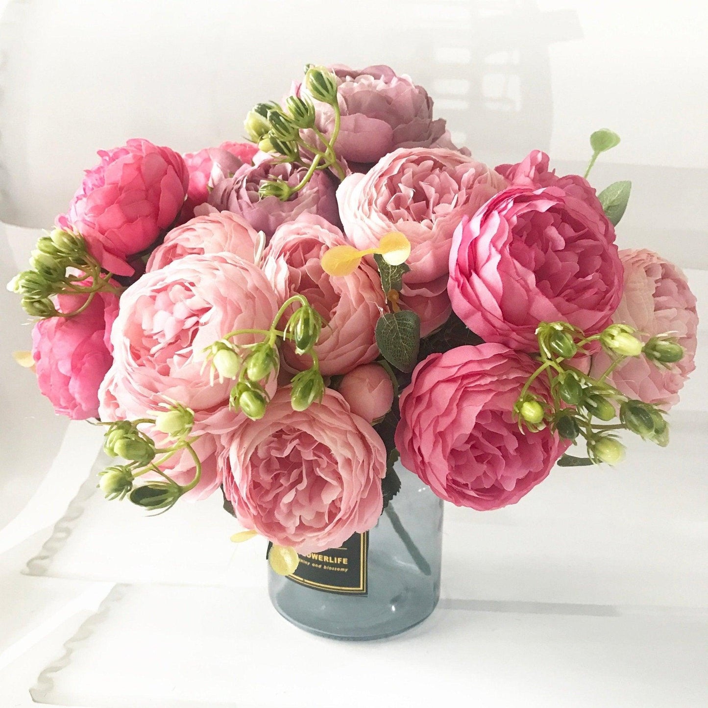 30cm Rose Pink Silk Peonies Artificial Flowers Luxurious Weddings