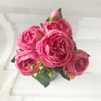 30cm Rose Pink Silk Peonies Artificial Flowers Luxurious Weddings