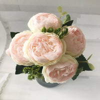 30cm Rose Pink Silk Peonies Artificial Flowers Luxurious Weddings