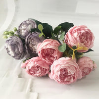 30cm Rose Pink Silk Peonies Artificial Flowers Luxurious Weddings