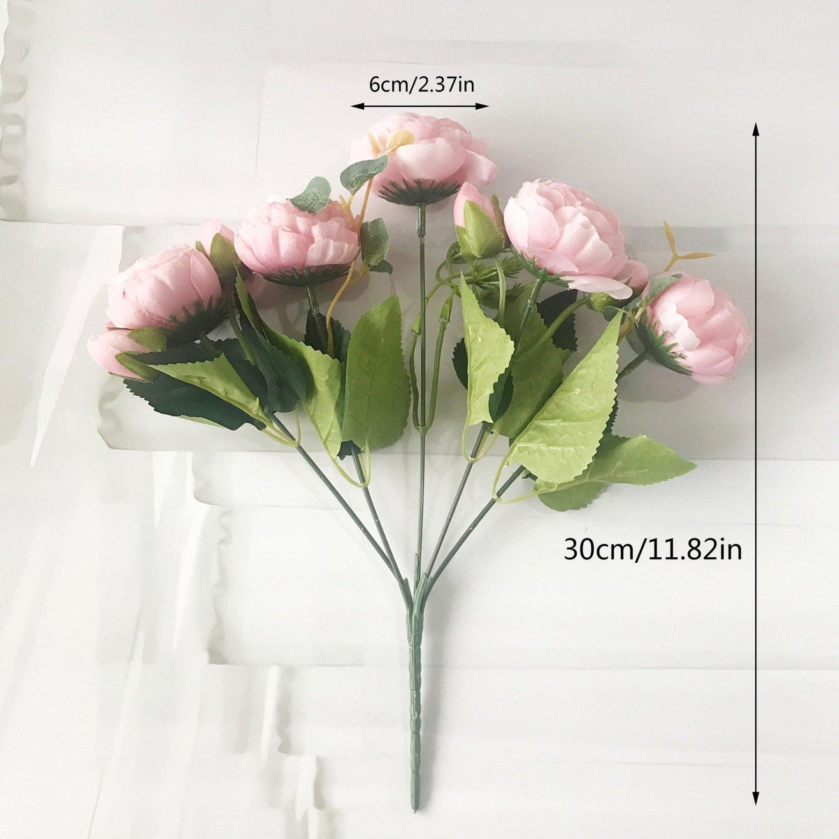 30cm Rose Pink Silk Peonies Artificial Flowers Luxurious Weddings
