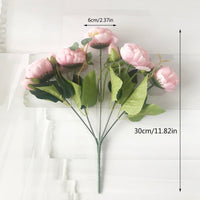30cm Rose Pink Silk Peonies Artificial Flowers Luxurious Weddings