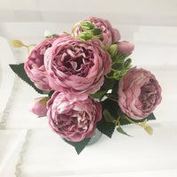 30cm Rose Pink Silk Peonies Artificial Flowers Luxurious Weddings