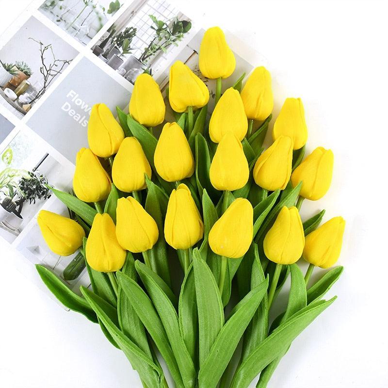 35 cm Tulip Flower Artificial Tulip Bouquet 10/5Pcs Artificial Lillies Luxurious Weddings