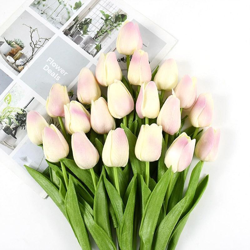 35 cm Tulip Flower Artificial Tulip Bouquet 10/5Pcs Artificial Lillies Luxurious Weddings