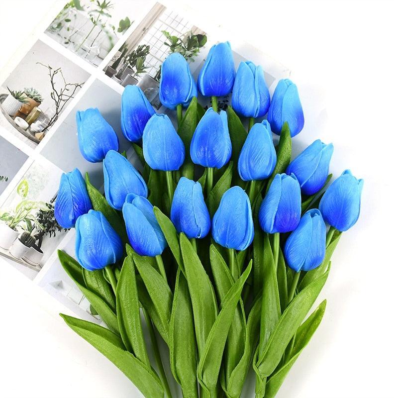 35 cm Tulip Flower Artificial Tulip Bouquet 10/5Pcs Artificial Lillies Luxurious Weddings