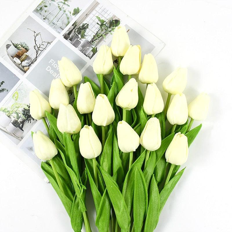 35 cm Tulip Flower Artificial Tulip Bouquet 10/5Pcs Artificial Lillies Luxurious Weddings