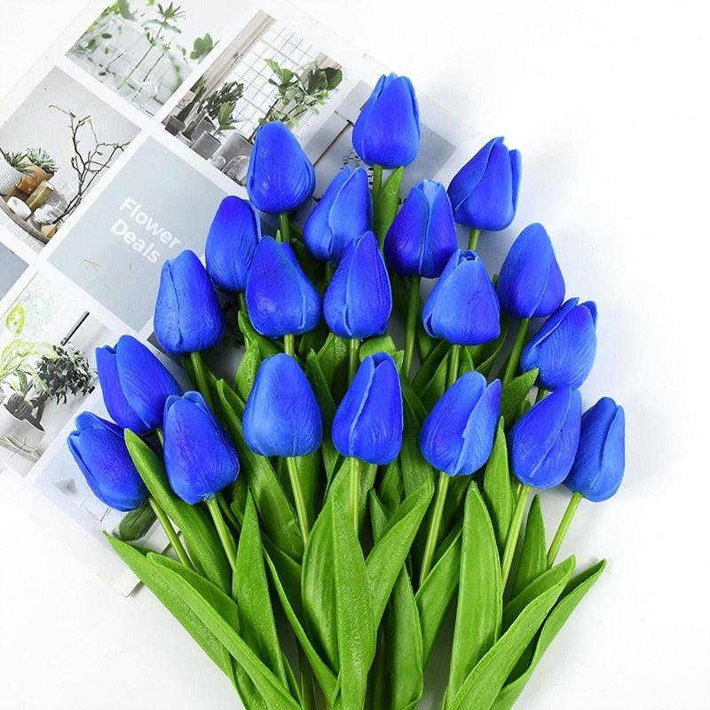 35 cm Tulip Flower Artificial Tulip Bouquet 10/5Pcs Artificial Lillies Luxurious Weddings