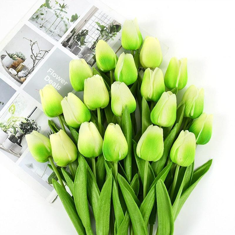 35 cm Tulip Flower Artificial Tulip Bouquet 10/5Pcs Artificial Lillies Luxurious Weddings