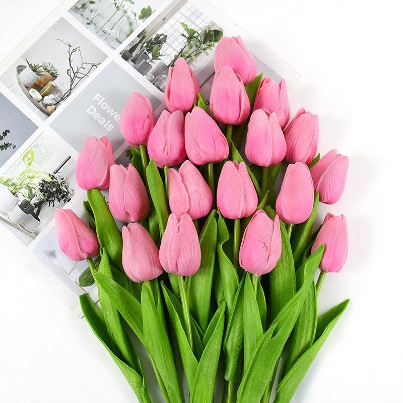 35 cm Tulip Flower Artificial Tulip Bouquet 10/5Pcs Artificial Lillies Luxurious Weddings