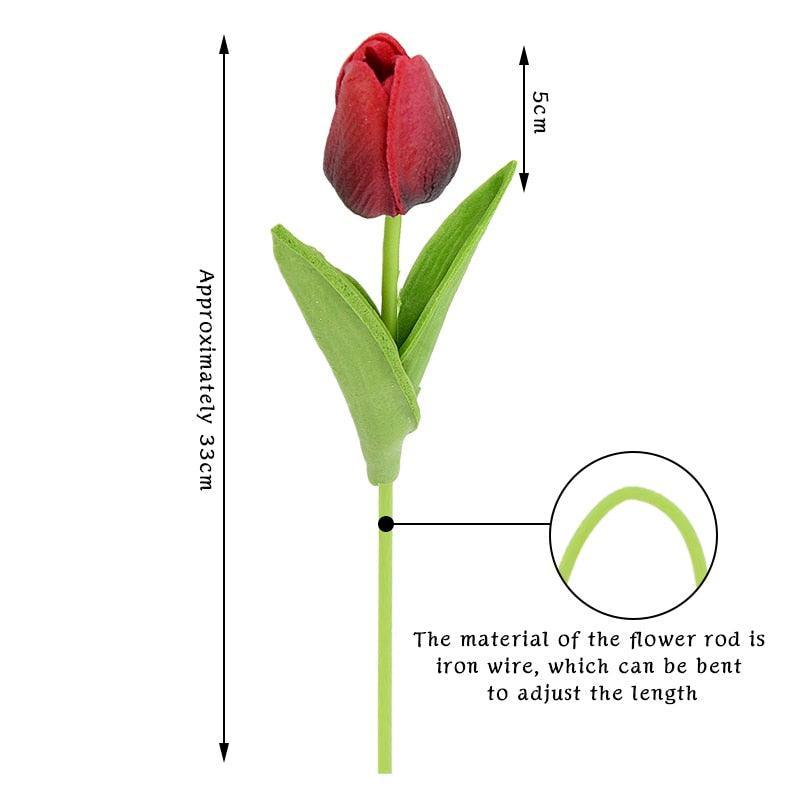 35 cm Tulip Flower Artificial Tulip Bouquet 10/5Pcs Artificial Lillies Luxurious Weddings