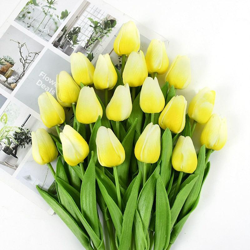 35 cm Tulip Flower Artificial Tulip Bouquet 10/5Pcs Artificial Lillies Luxurious Weddings