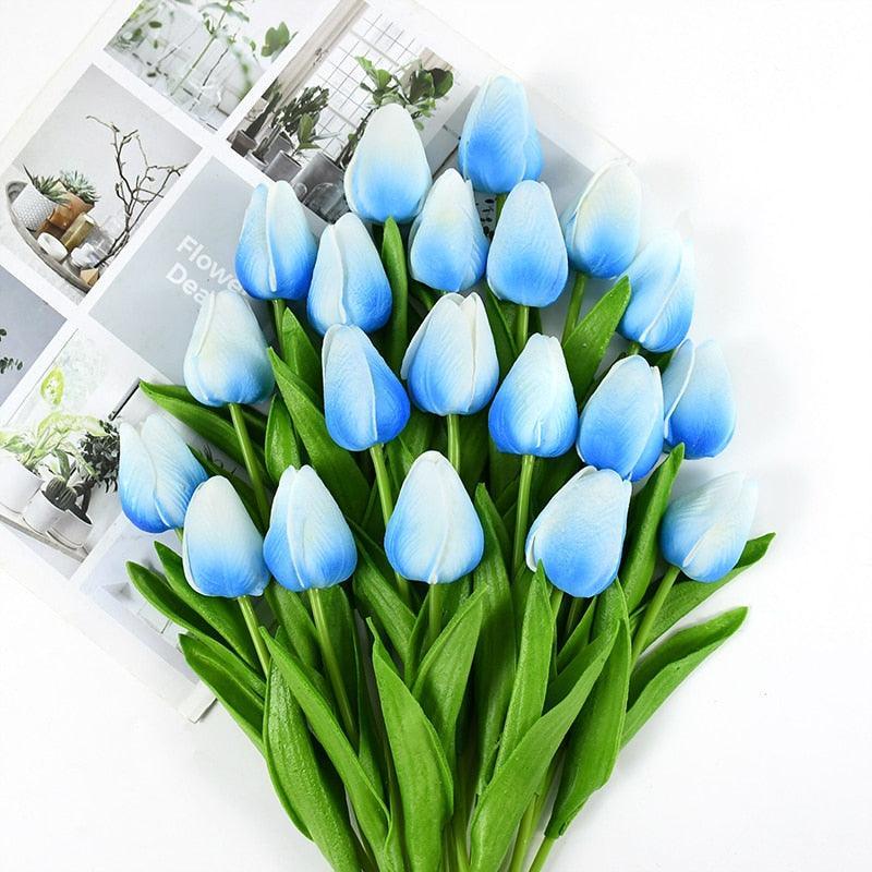 35 cm Tulip Flower Artificial Tulip Bouquet 10/5Pcs Artificial Lillies Luxurious Weddings