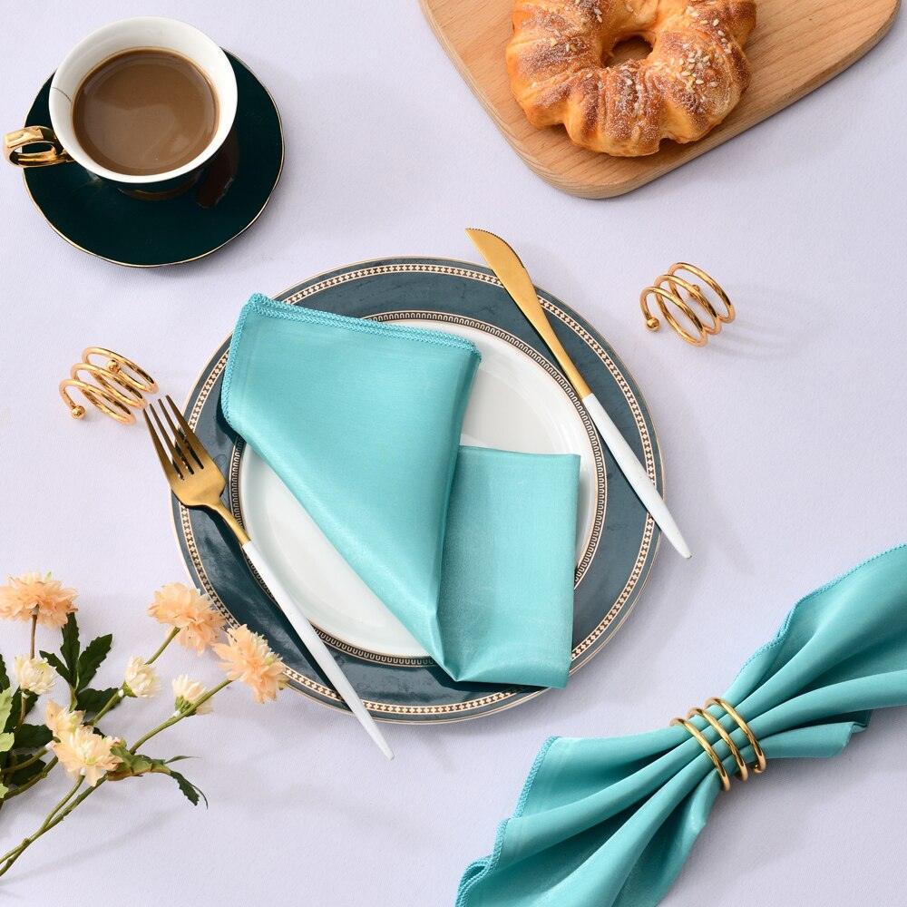 50 Pcs Satin Table Napkins 12x12inches Square Dinner Napkins Napkins Luxurious Weddings