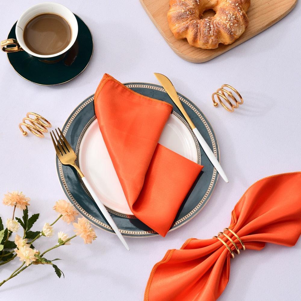 50 Pcs Satin Table Napkins 12x12inches Square Dinner Napkins Napkins Luxurious Weddings