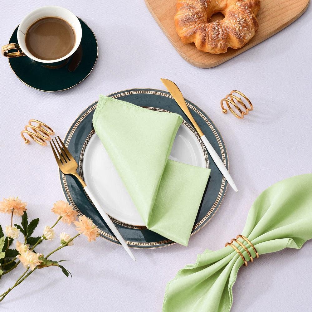 50 Pcs Satin Table Napkins 12x12inches Square Dinner Napkins Napkins Luxurious Weddings