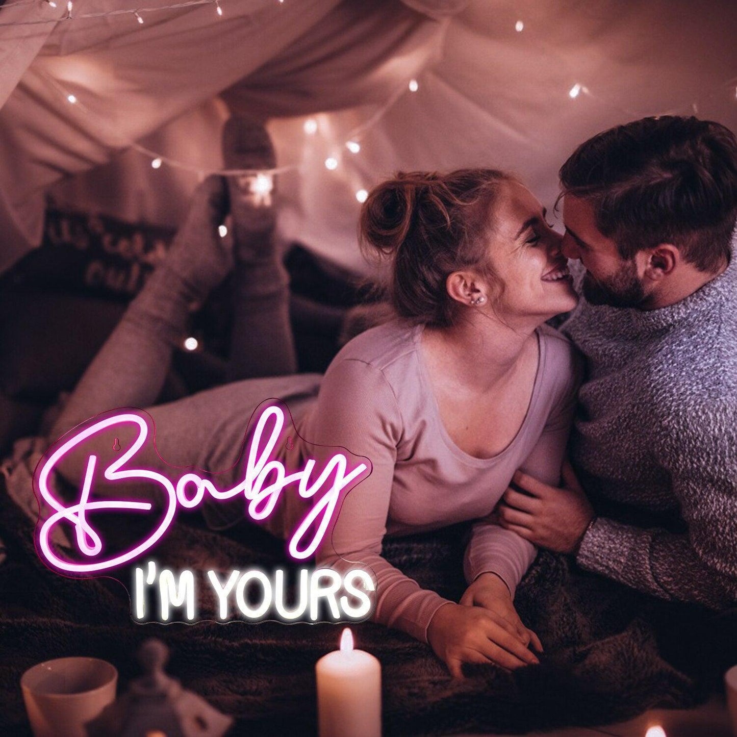 Baby Im Yours Neon Lights Neon Signs Luxurious Weddings