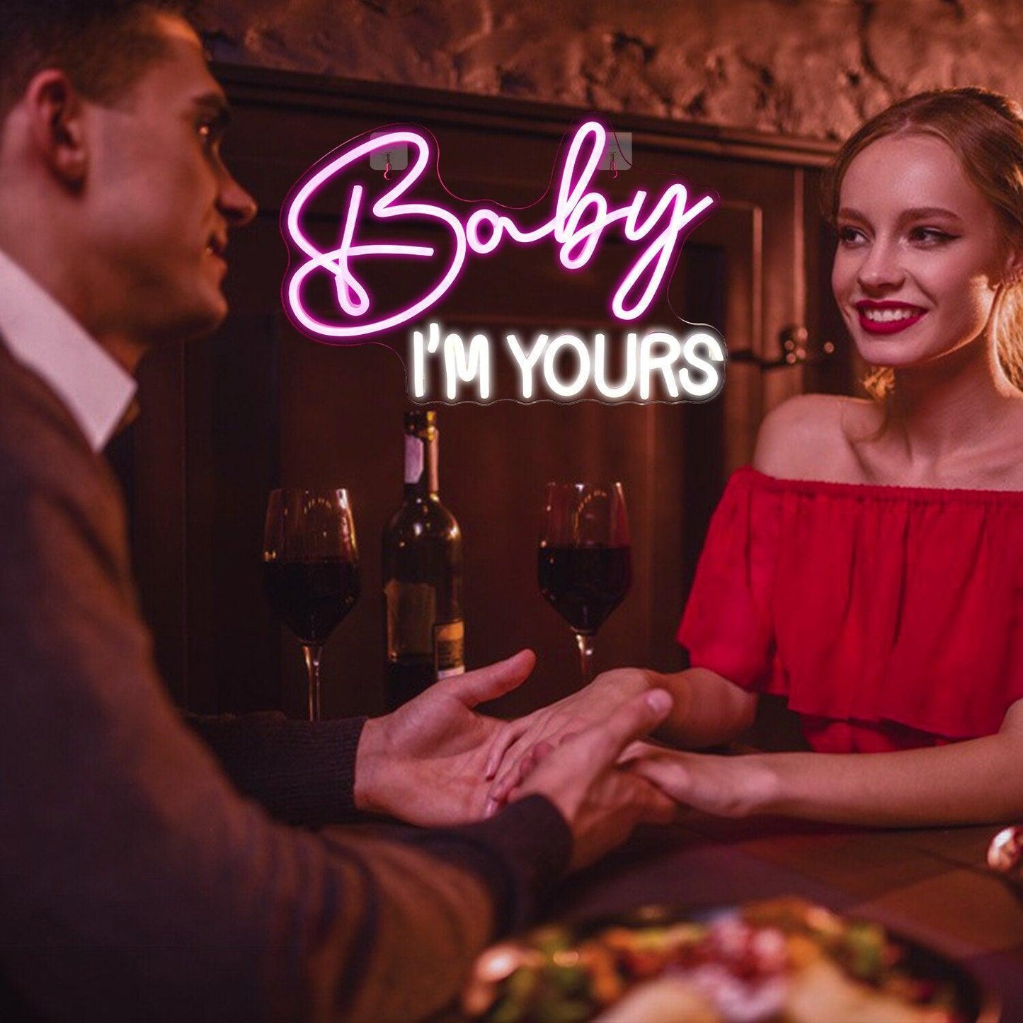 Baby Im Yours Neon Lights Neon Signs Luxurious Weddings