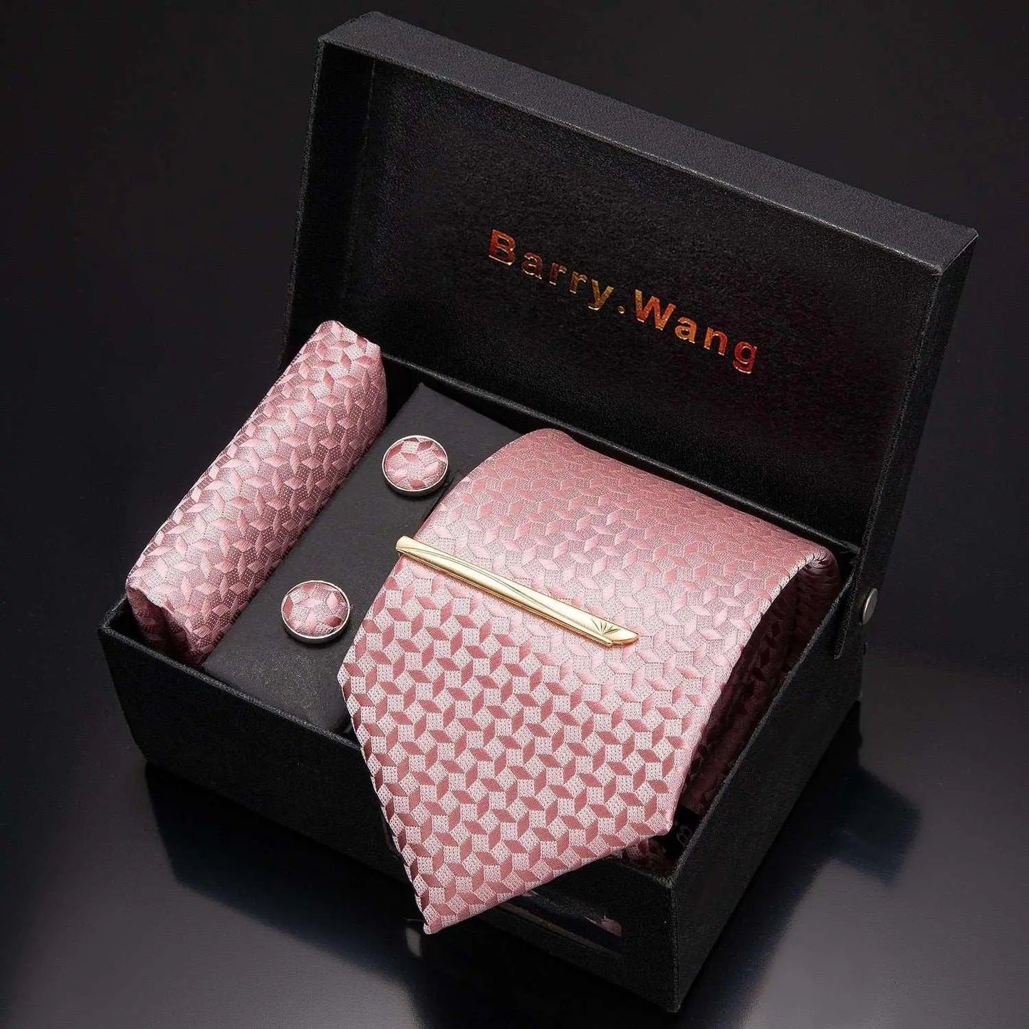 Luxury Designer Gold Neck Tie Set Necktie set Luxurious Weddings