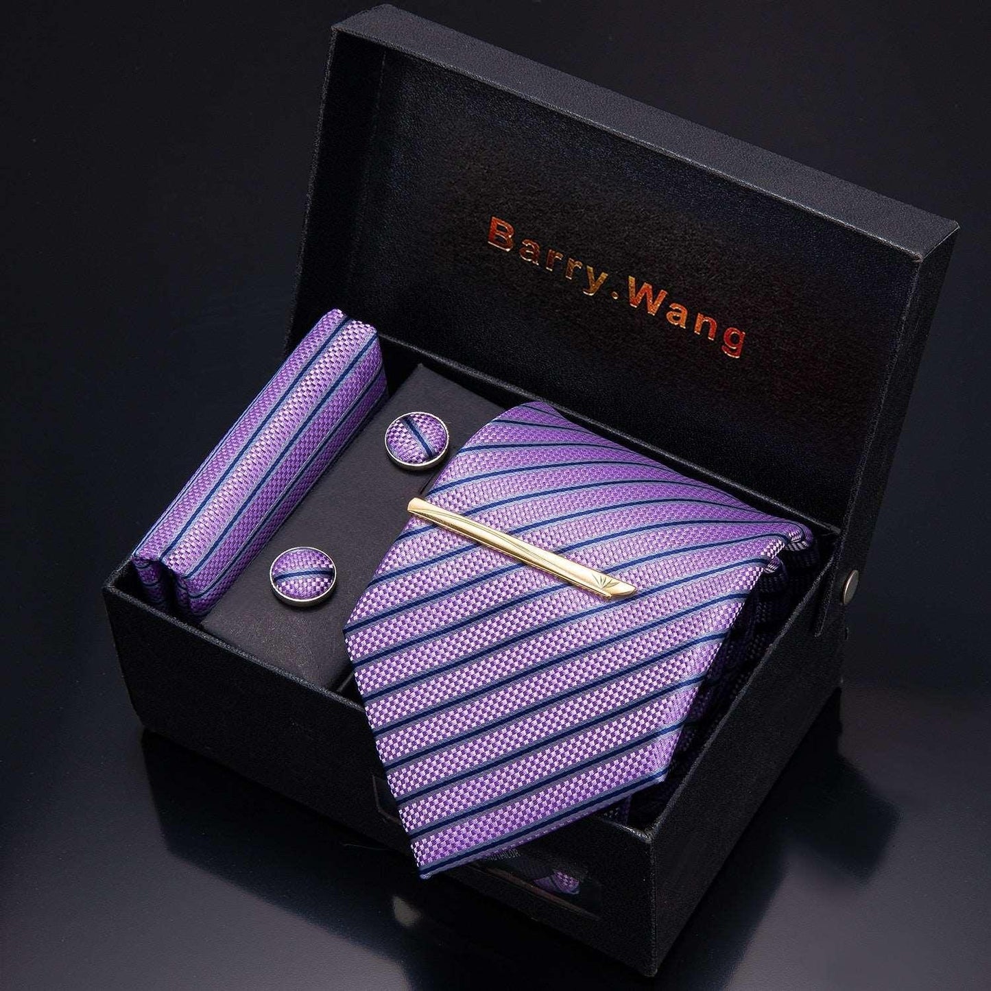 Luxury Designer Gold Neck Tie Set Necktie set Luxurious Weddings