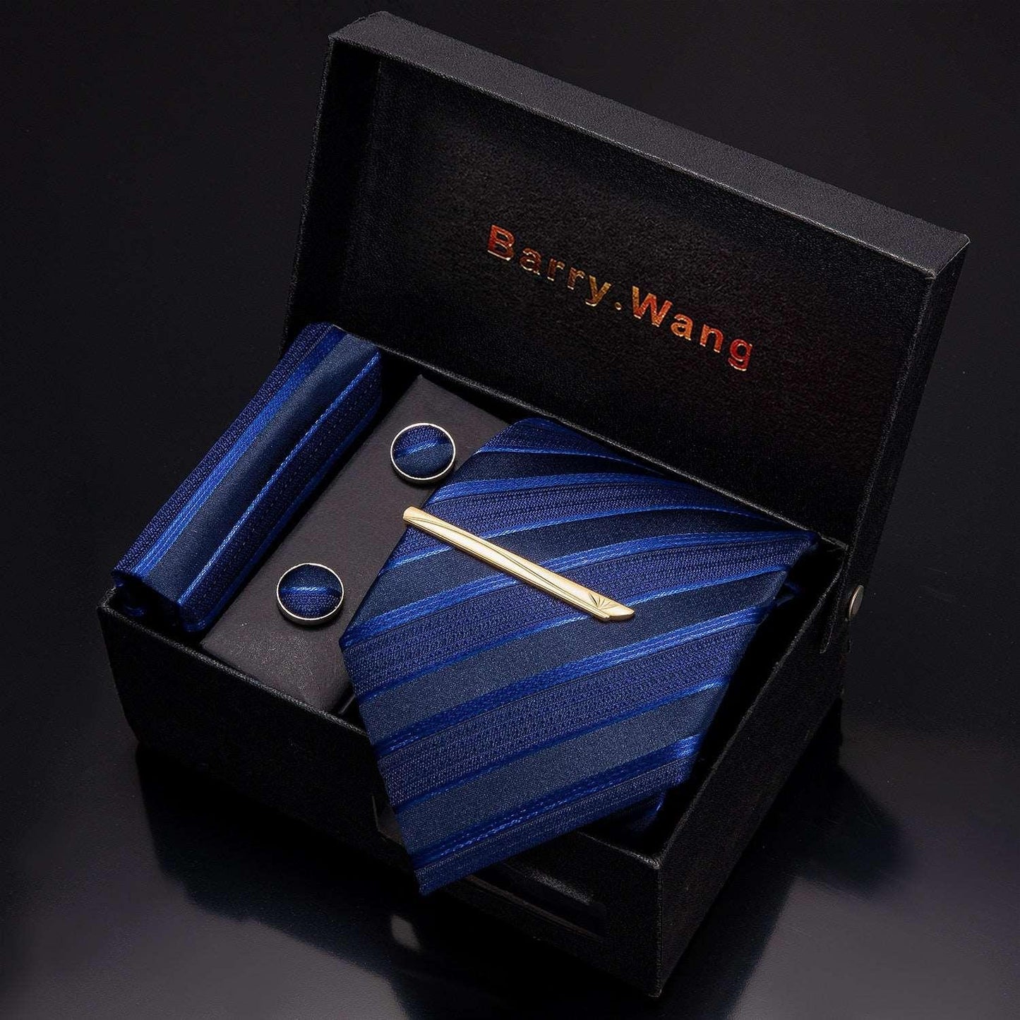 Luxury Designer Gold Neck Tie Set Necktie set Luxurious Weddings