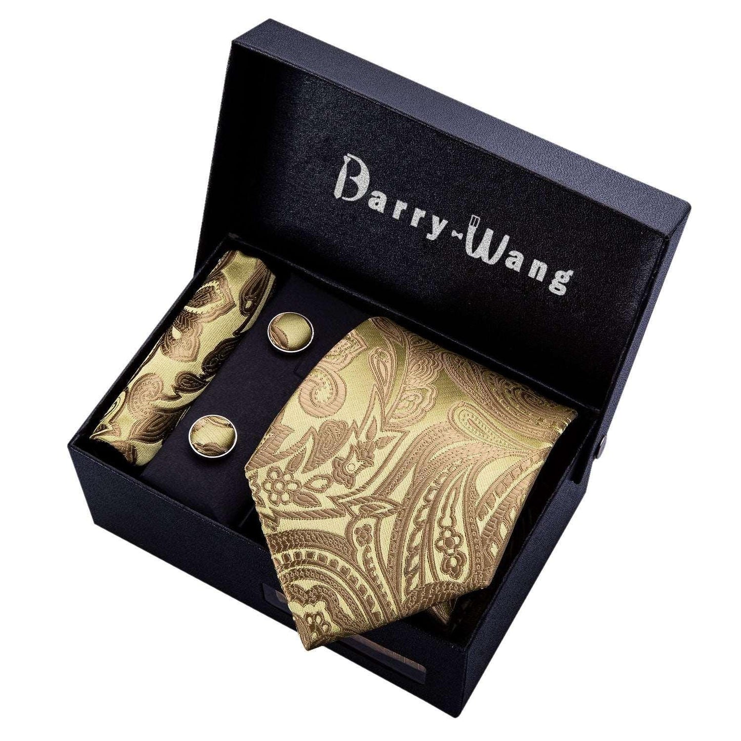 Luxury Designer Gold Neck Tie Set Necktie set Luxurious Weddings