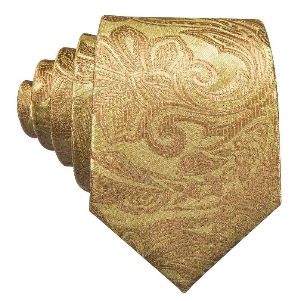 Luxury Designer Gold Neck Tie Set Necktie set Luxurious Weddings