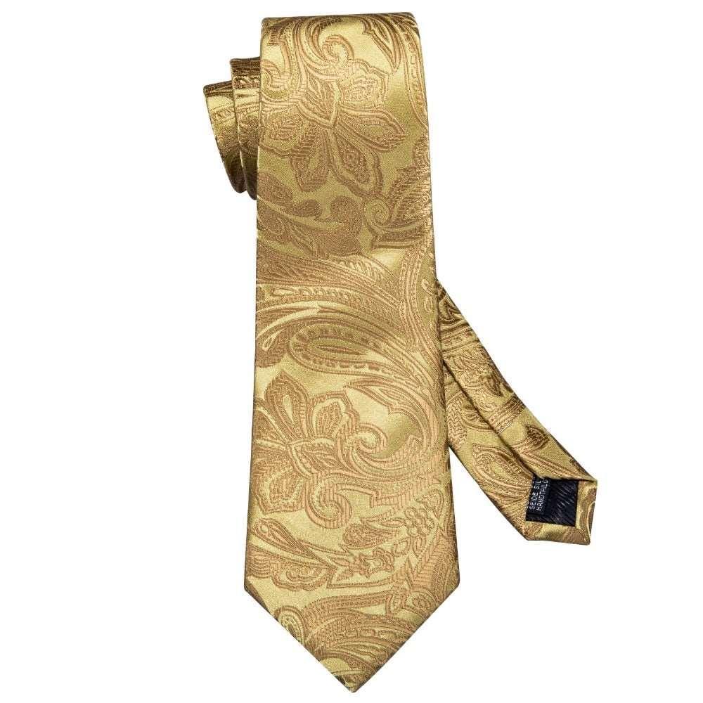 Luxury Designer Gold Neck Tie Set Necktie set Luxurious Weddings