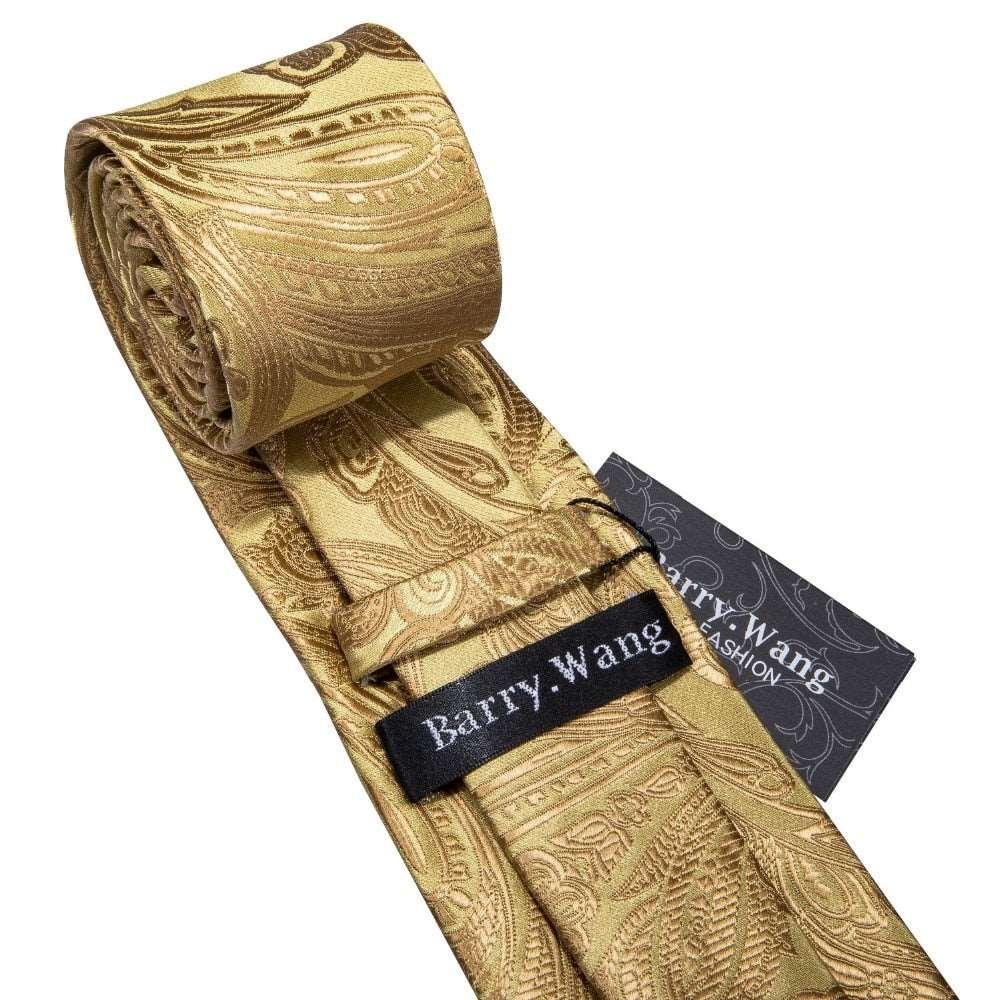 Luxury Designer Gold Neck Tie Set Necktie set Luxurious Weddings