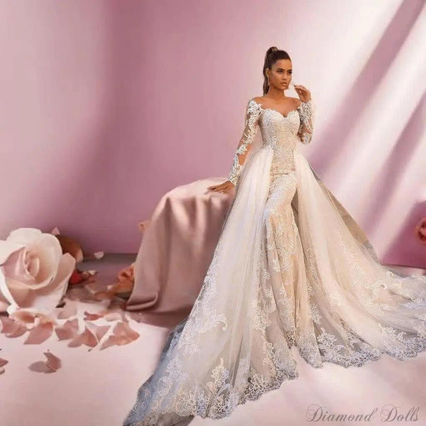 Bridal collection 2022 Mermaid Dress Detachable Train - Luxurious Weddings