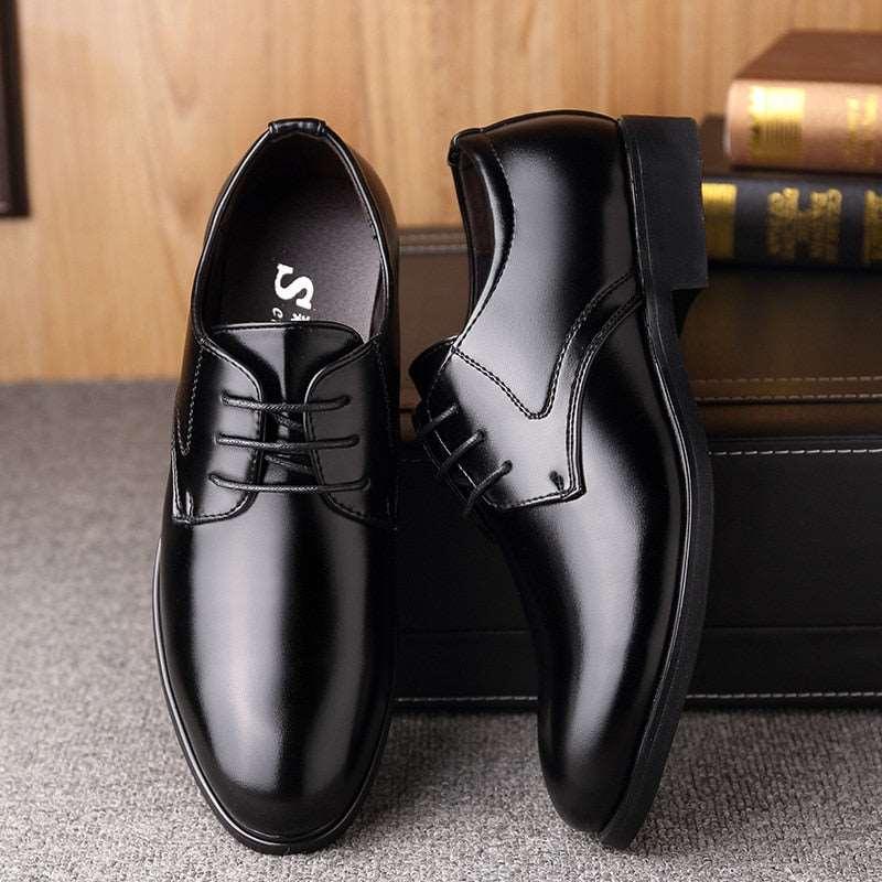 Business Dress Mens Shoes Classic Leather - Luxurious Weddings