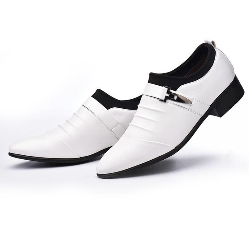 Classic Mens Formal Dress Shoes Black Leather - Luxurious Weddings