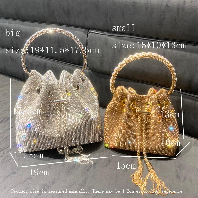 Designer bucket clutch purse rhinestone Accessories Luxurious Weddings