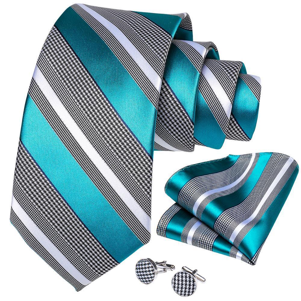 Designer Silk Necktie Hanky & Cufflink Set Groomsmen Accessories Luxurious Weddings