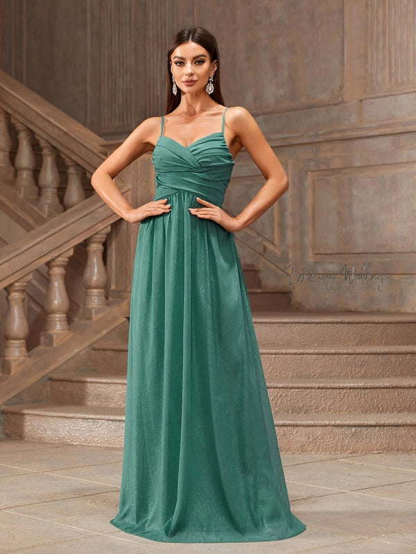 Elegant Solid Chiffon Dress for Weddings, Bridesmaids, and Formal Events - Luxurious Weddings