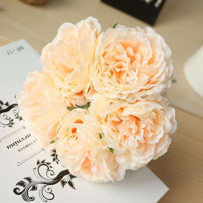 High quality artificial flower peony 5 silk wedding flowers Artificial Flowers Luxurious Weddings