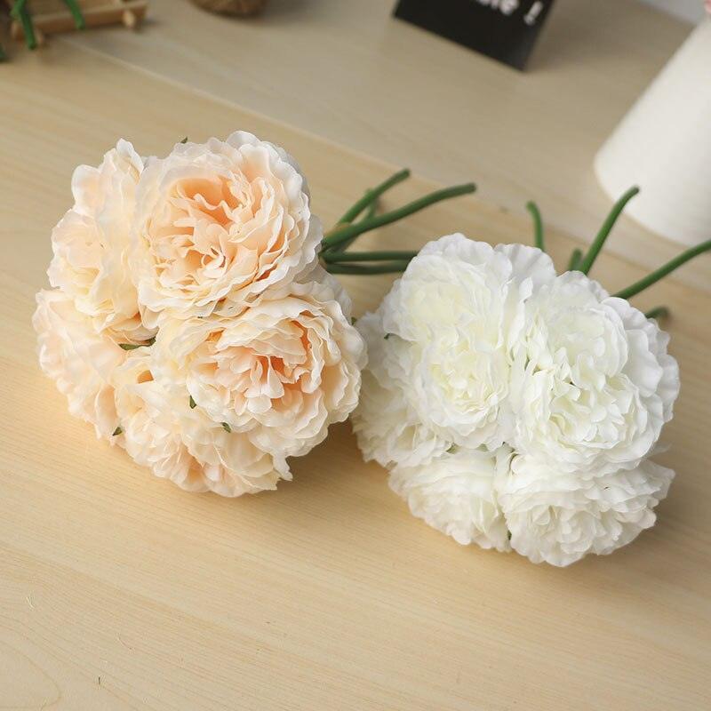 High quality artificial flower peony 5 silk wedding flowers Artificial Flowers Luxurious Weddings