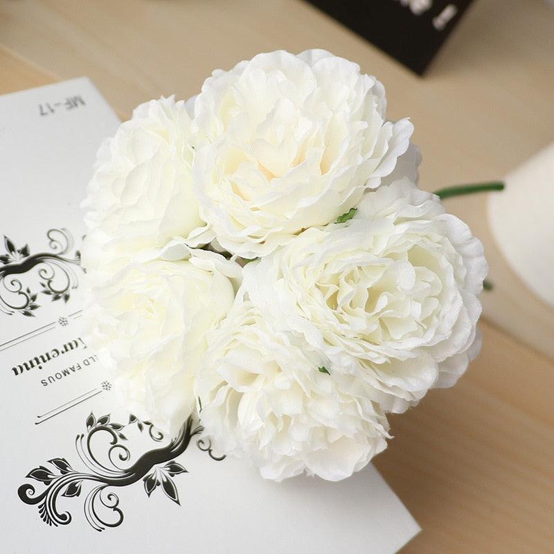 High quality artificial flower peony 5 silk wedding flowers Artificial Flowers Luxurious Weddings
