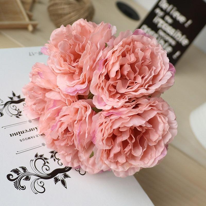 High quality artificial flower peony 5 silk wedding flowers Artificial Flowers Luxurious Weddings