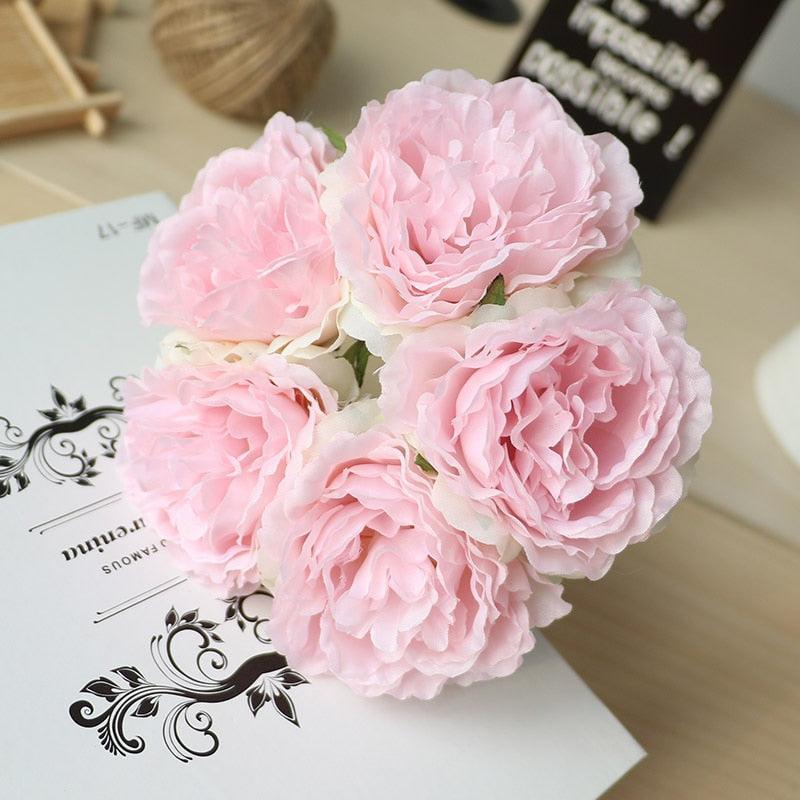 High quality artificial flower peony 5 silk wedding flowers Artificial Flowers Luxurious Weddings